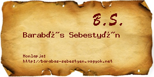 Barabás Sebestyén névjegykártya
